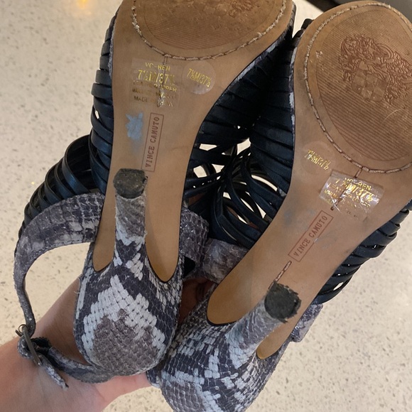 Vince Camuto strappy snakeskin heels - Picture 13 of 16